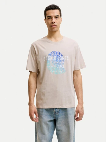 Jack & Jones Marškinėliai Gradient Print 12288094 Pilka Regular Fit
