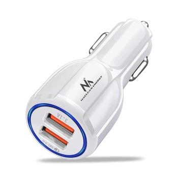 Įkroviklis Maclean QC 3.0 MCE478W, 2 x USB, balta