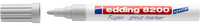 Edding 8200, Pilkas, Baltas, Bullet tip, Round, 2 mm, 4 mm