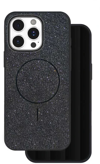 Dėklas Telforceone Glitter Thin Mag case for iPhone 17 Air 6,6' juodas