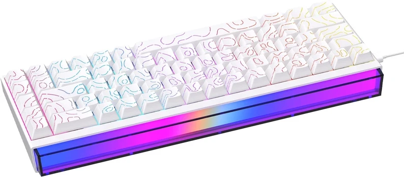 Klaviatūra Ajazz NK68 Raudona Switch Baltas USB-C
