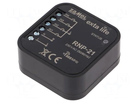 Wireless transmitter | EXTA FREE | IP20 | 230VAC | flush mount | 9g