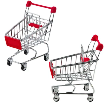 Metalinis mini pirkinių vežimėlis