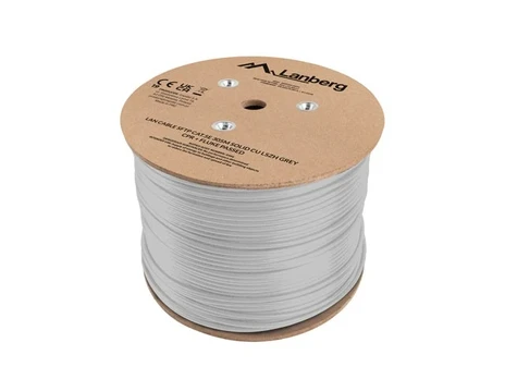 Cable LAN SFTP cat.5e 305m wire CU LSZH CRP+FLUKE PASSED gray