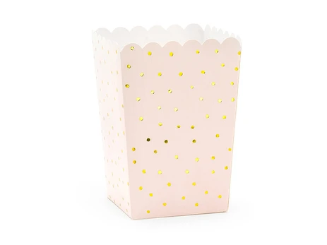 Dėžutės popcorn "Dots" 6 vnt 7*7*12,5cm