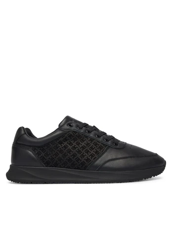 Laisvalaikio batai Tommy Hilfiger Elevated Th Mono Mix Runner FM0FM06015 Juoda