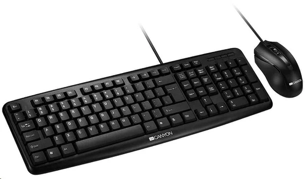 CANYON su laidu SET-1 CS klaviatūra + optinė pelė