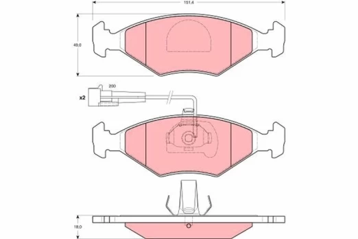 TRW GDB1340 Brake pad set
