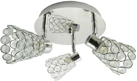 Sieninis šviestuvas GLOSSY PLAFON 3X40W G9 CHROME