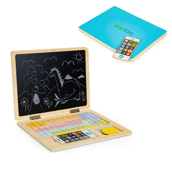 Piešimo lenta EcoToys Magnetic Educational Blackboard Laptop