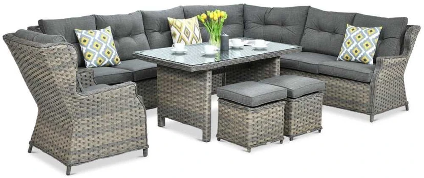 Lauko baldų komplektas TRIVENTO DINING, Melange