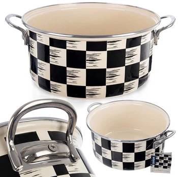 Lumarko Emaliuotas puodas ŠACHŲ LENTOS formos 26 cm, 5 l