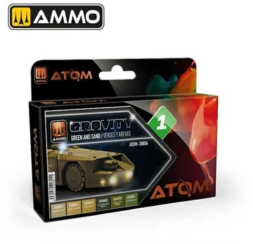 AMMO by MIG Jimenez AMMO MIG - ATOM Akrilinių dažų rinkinys Gravity 1 - Žalias and Sand, 20804