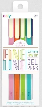 Ooly Gel rašikliai Fine Line 6vnt