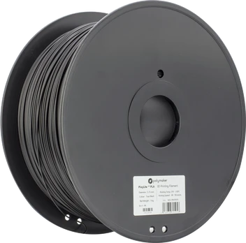 Polymaker PolyLite PLA - 3kg - 1.75mm - Juodas