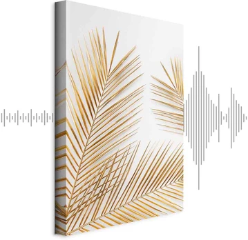 Artgeist Paveikslas - Golden Palm Leaves (1 Part) Vertical