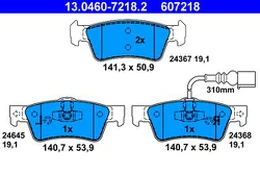 ATE 13.0460-7218.2 Brake pad set
