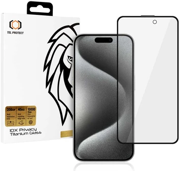 Apsauginis stiklas 10X Privacy Titanium skirtas Apple iPhone 16 Pro