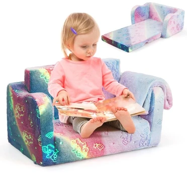 Promotion Vaikiška sofa su antklode 2in1 rožinė