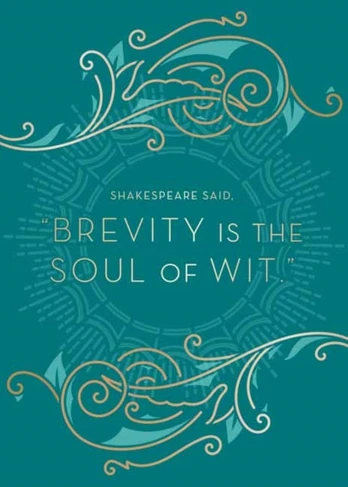 William Shakespeare Brevity Embellished Card