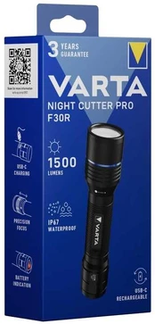Varta Night Cutter Pro F30R Juodas Hand prožektorius LED