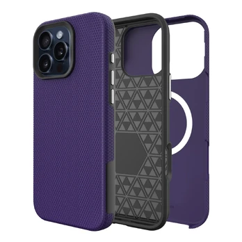 Dėklas Perfectionists Triangle Mag Case Apple iPhone 14 Pro violetinis
