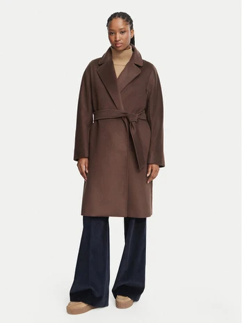 Weekend Max Mara Vilnonis paltas Pedale 2625016092 Tamsiai ruda Regular Fit