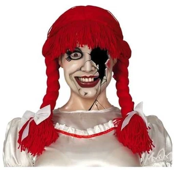 Fiesta Rød garn paryk