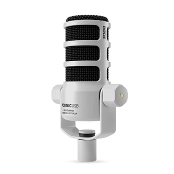 RODE PodMic USB Baltas - Mikrofonas Dynamiczny Podcast