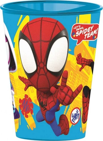 Žmogaus-voro komandos „Spidey“ plastikinis puodelis 260 ml
