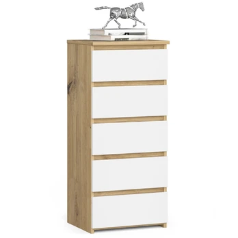 Komoda CL5 40 cm, ąžuolo/balta