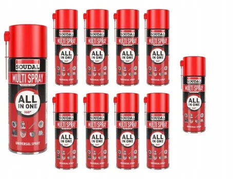 10 x Daugiafunkcinis tepalas purškalas, apsaugantis nuo korozijos, 400 ml Soudal