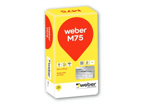 Mišinys mūrijimui Weber M75, cementinis, 25kg