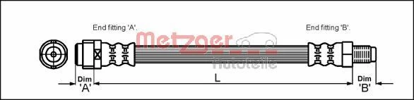 Stabdžių žarnelė METZGER 4110574