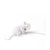 SELETTI Pelės lempa LED dekoratyvinė lempa USB horizontali balta