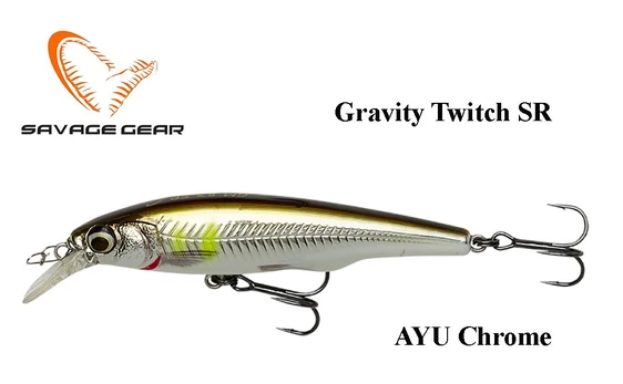 Vobleris Savage Gear Gravity Twitch SR AYU Chrome 9.5 cm