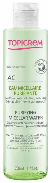 Topicrem AC Purifying Micellar Vanduo valomasis micelinis vanduo 200ml