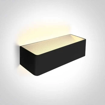 BLACK WALL LIGHT LED 12W WW IP20 230V