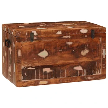 Saugojimo dėžė 70 x 35 x 40 cm perdirbtos medienos masyvas