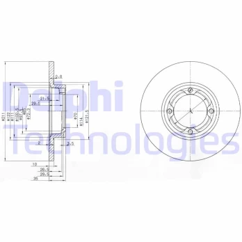 Stabdžių diskas DELPHI BG2533