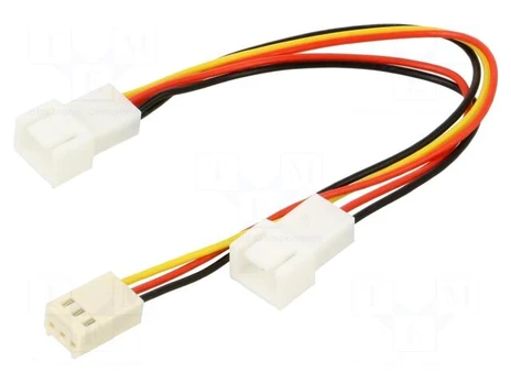 Wire: for fan supplying | Plug: straight | splitter 2x | 3pin x3