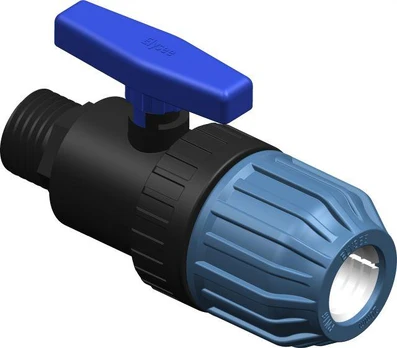 PP Compression ball valve 40x1 1/4" M Elysee