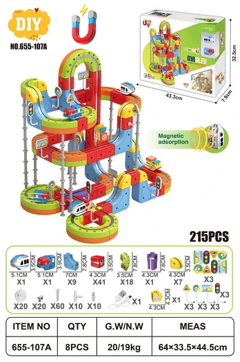 Magnetic Coloured Railway 215el.