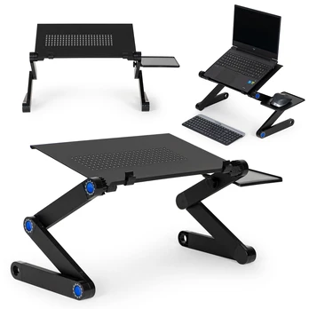 Modernhome Table stand, aluminum laptop stand, foldable, adjustable, 2 tops