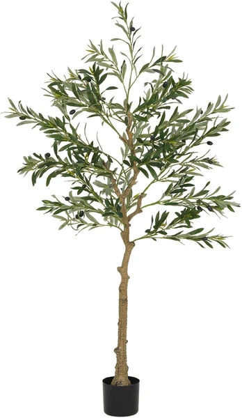 Aosom Dirbtinis alyvmedis, 150 cm, 720 lapų, 40 alyvuogių, žalias