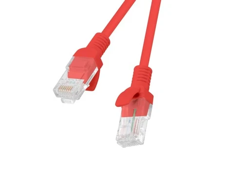 Patchcord kat.6 UTP 2m raudona Fluke Passed Lanberg 10-Pack
