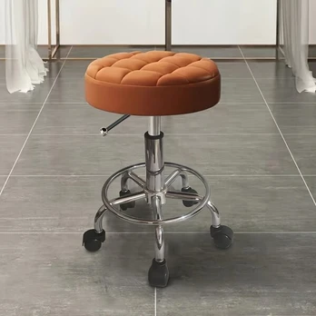 Grožio masažo kėdutė su ratais – „Round Roller Stool, Mandarinas