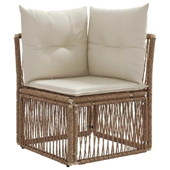 Kampinė sofa Smėlio poliratanas