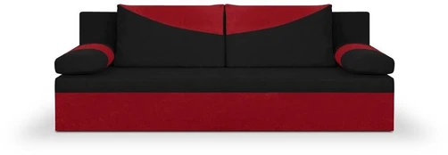 Trivietė sofa Bellezza Polo, juoda/raudona