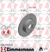 Stabdžių diskas ZIMMERMANN 230.2352.20 kaina